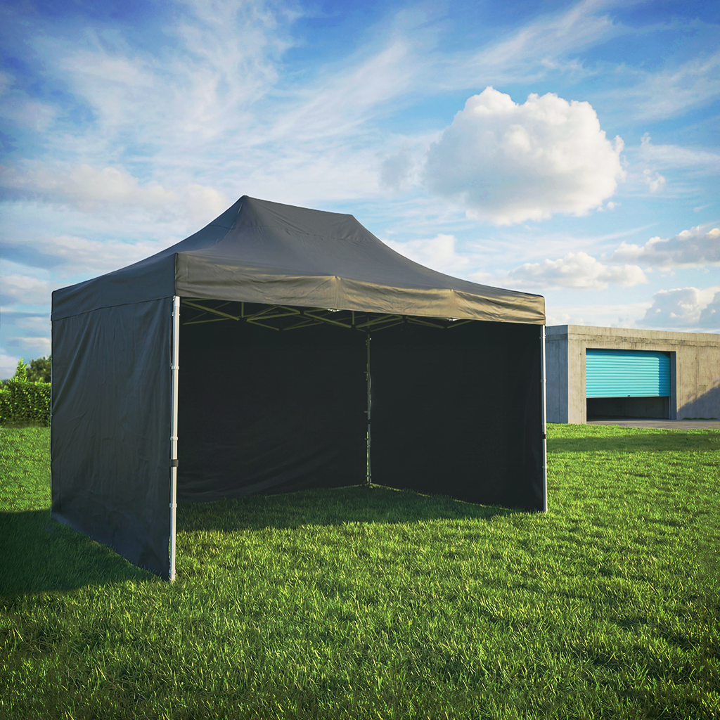 Faltzelt Grau 4,5 x 3m
